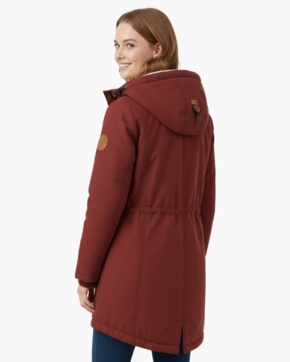 Manteau d’Hiver Femme – Avec Capuche – Doublure Chaude en Fleece – Poches Pratiques