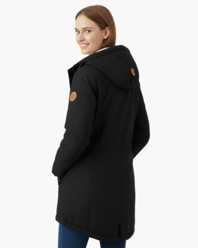 Manteau d’Hiver Femme – Avec Capuche – Doublure Chaude en Fleece – Poches Pratiques