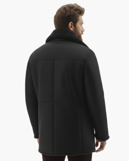 Manteau d’hiver chaud pour homme – Doublure en fausse laine de mouton | Élégance et confort