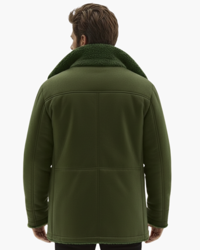 Manteau d’hiver chaud pour homme – Doublure en fausse laine de mouton | Élégance et confort