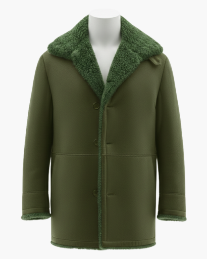 Manteau d’hiver chaud pour homme – Doublure en fausse laine de mouton | Élégance et confort