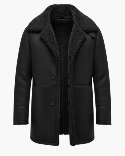 Manteau d’hiver chaud pour homme – Doublure en fausse laine de mouton | Élégance et confort