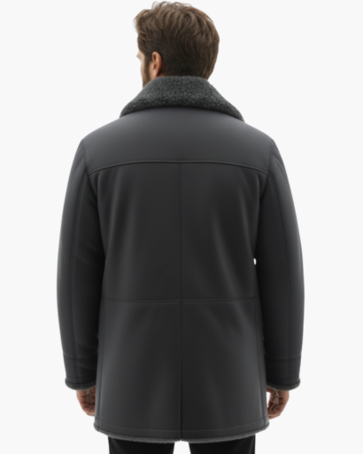Manteau d’hiver chaud pour homme – Doublure en fausse laine de mouton | Élégance et confort
