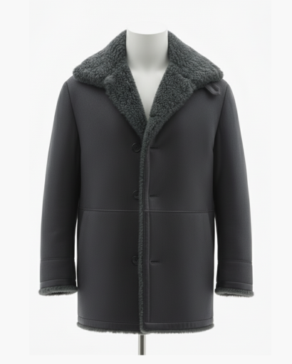 Manteau d’hiver chaud pour homme – Doublure en fausse laine de mouton | Élégance et confort