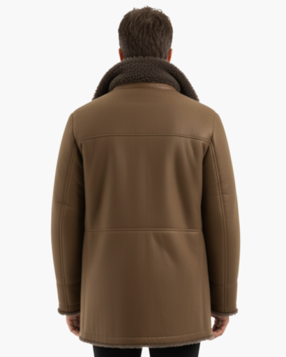 Manteau d’hiver chaud pour homme – Doublure en fausse laine de mouton | Élégance et confort