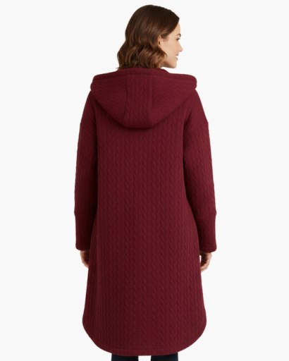 Manteau d’Hiver Long à Capuche pour Femme – Chaud, Élégant & Confortable