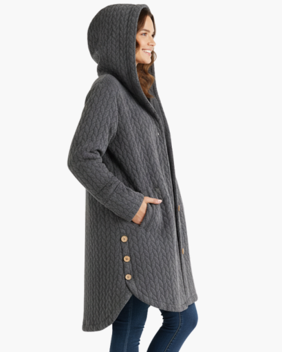 Manteau d’Hiver Long à Capuche pour Femme – Chaud, Élégant & Confortable