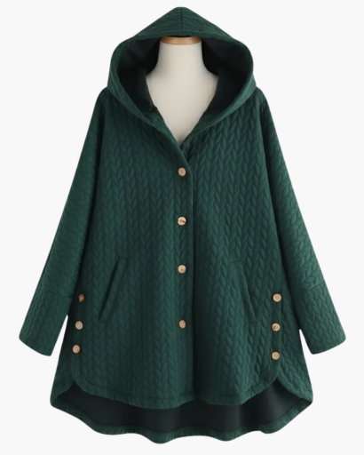 Manteau d’Hiver Long à Capuche pour Femme – Chaud, Élégant & Confortable