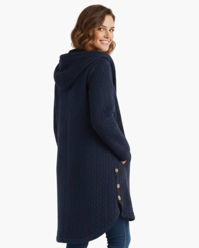 Manteau d’Hiver Long à Capuche pour Femme – Chaud, Élégant & Confortable