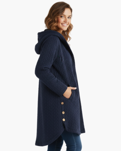 Manteau d’Hiver Long à Capuche pour Femme – Chaud, Élégant & Confortable