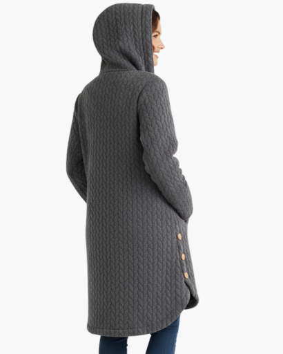 Manteau d’Hiver Long à Capuche pour Femme – Chaud, Élégant & Confortable