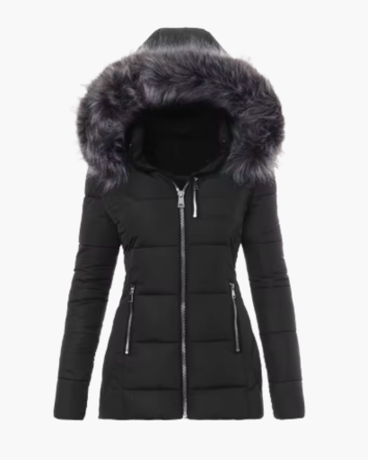 Doudoune Longue Femme avec Capuche en Fausse Fourrure – Élégance et Chaleur d’Hiver