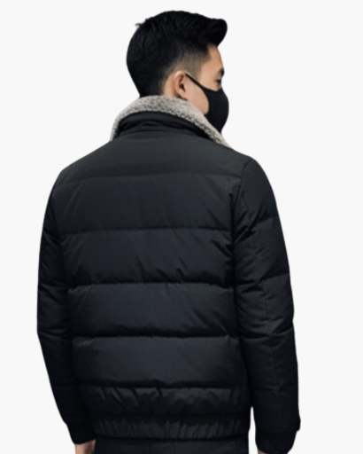 Doudoune pour homme à col en fausse fourrure – Élégance hivernale et chaleur optimale