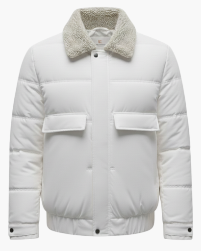 Doudoune pour homme à col en fausse fourrure – Élégance hivernale et chaleur optimale