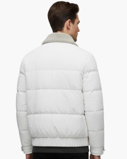 Doudoune pour homme à col en fausse fourrure – Élégance hivernale et chaleur optimale