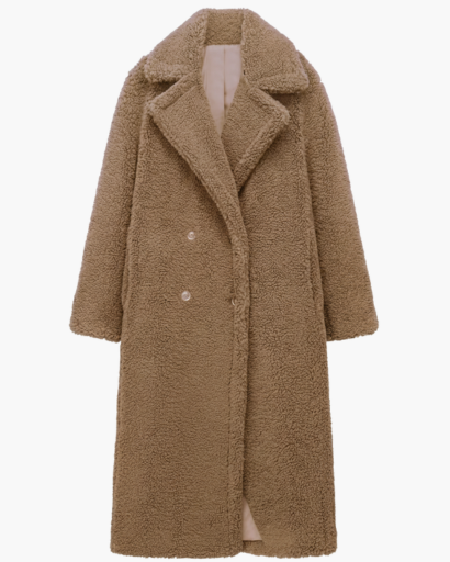 Manteau Long en Fausse Fourrure – Élégance Douce & Chaleur Hivernale