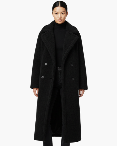 Manteau Long en Fausse Fourrure – Élégance Douce & Chaleur Hivernale