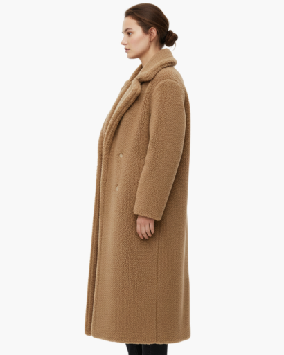 Manteau Long en Fausse Fourrure – Élégance Douce & Chaleur Hivernale