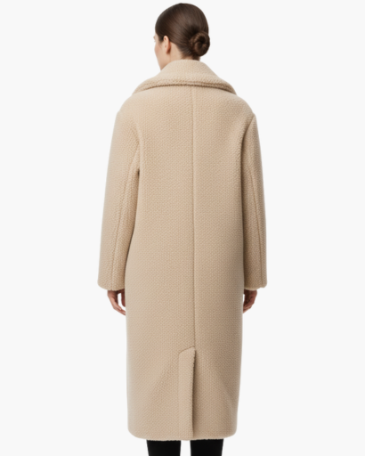 Manteau Long en Fausse Fourrure – Élégance Douce & Chaleur Hivernale