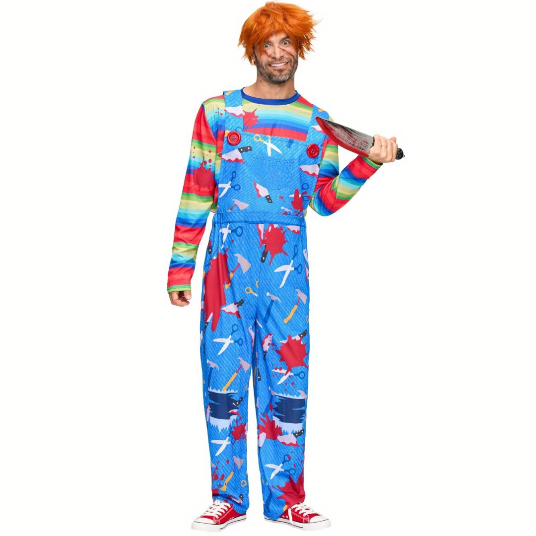 Costume horreur Halloween - vue de dos avec rayures