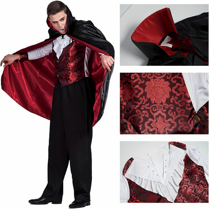Costume vampire gothique - détail broderie du gilet