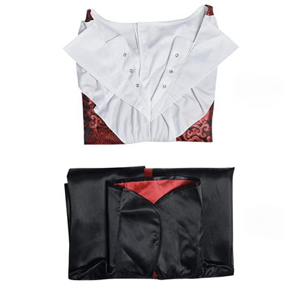 Costume vampire gothique - détail plastron à jabot