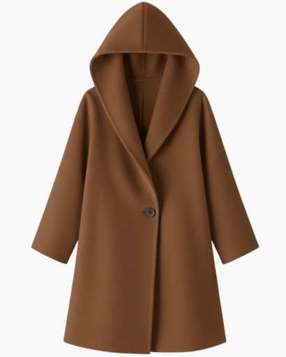 Manteau Femme à Capuche – Élégance Douce & Confort Automnal