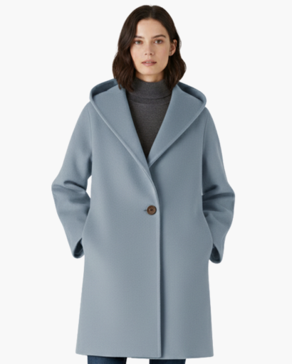 Manteau Femme à Capuche – Élégance Douce & Confort Automnal