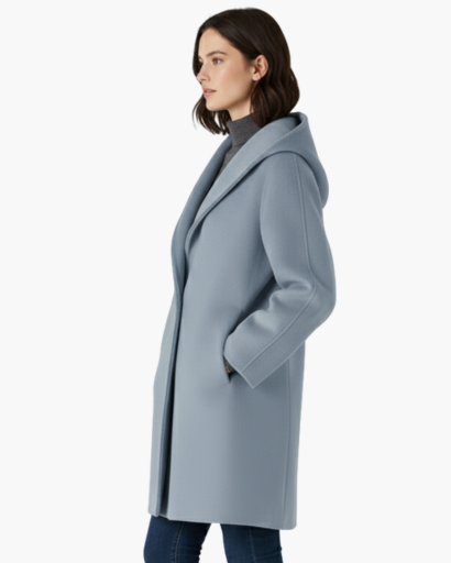 Manteau Femme à Capuche – Élégance Douce & Confort Automnal