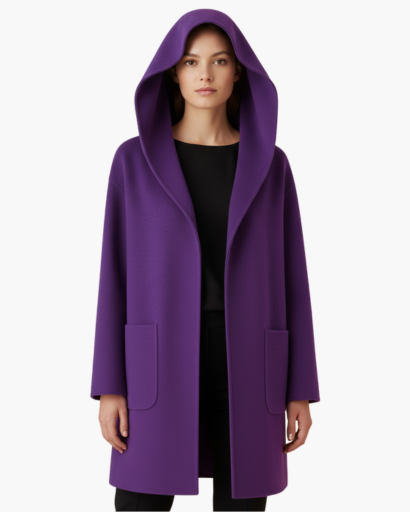 Manteau Femme à Capuche – Élégance Douce & Confort Automnal