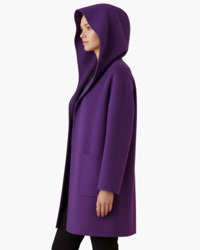 Manteau Femme à Capuche – Élégance Douce & Confort Automnal