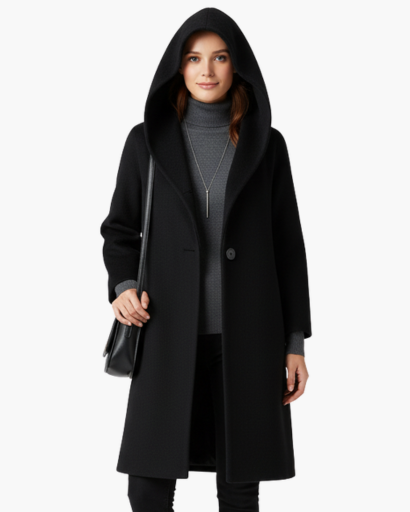Manteau Femme à Capuche – Élégance Douce & Confort Automnal