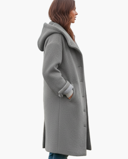 Manteau Femme en Laine Oversize avec Capuche – Élégance & Chaleur d’Hiver