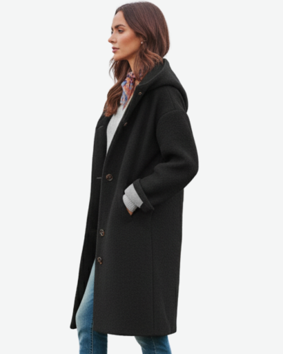 Manteau Femme en Laine Oversize avec Capuche – Élégance & Chaleur d’Hiver