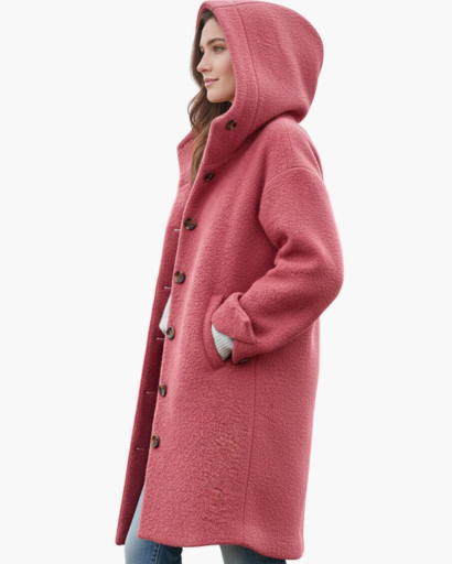 Manteau Femme en Laine Oversize avec Capuche – Élégance & Chaleur d’Hiver