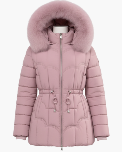Parka Femme – Coupe Cintrée – Matelassée – Avec Capuche et Fausse Fourrure