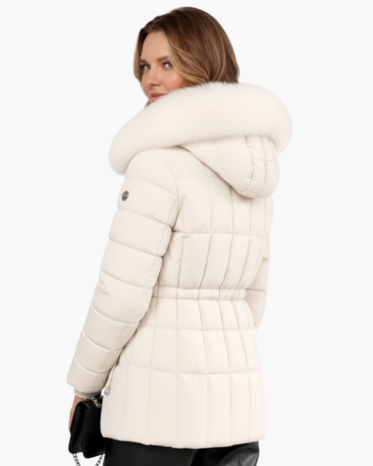 Parka Femme – Coupe Cintrée – Matelassée – Avec Capuche et Fausse Fourrure