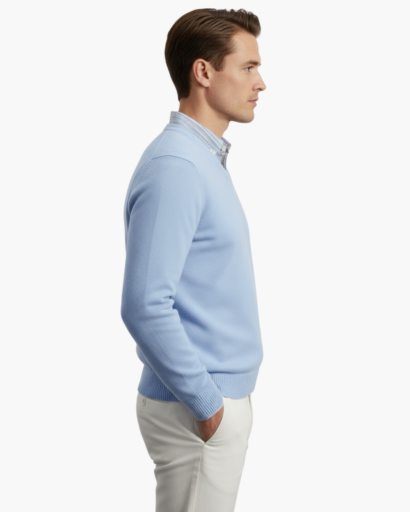Pull à Col V pour Homme | Élégance Classique et Confort Quotidien