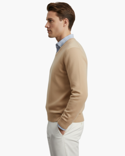 Pull à Col V pour Homme | Élégance Classique et Confort Quotidien