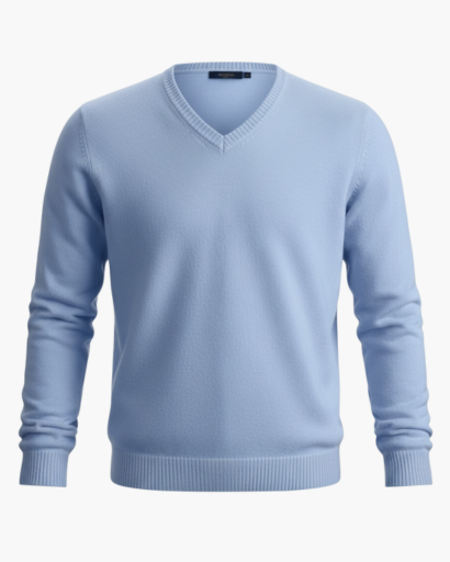 Pull à Col V pour Homme | Élégance Classique et Confort Quotidien