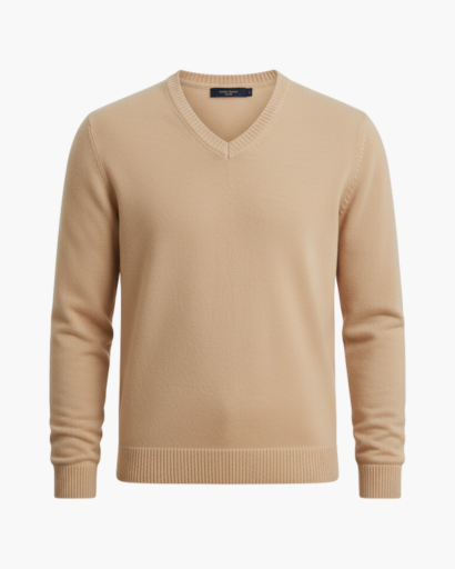 Pull à Col V pour Homme | Élégance Classique et Confort Quotidien