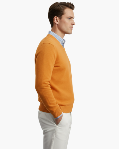 Pull à Col V pour Homme | Élégance Classique et Confort Quotidien