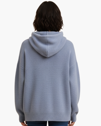 Pull à capuche pour femme en maille douce – Col montant confortable