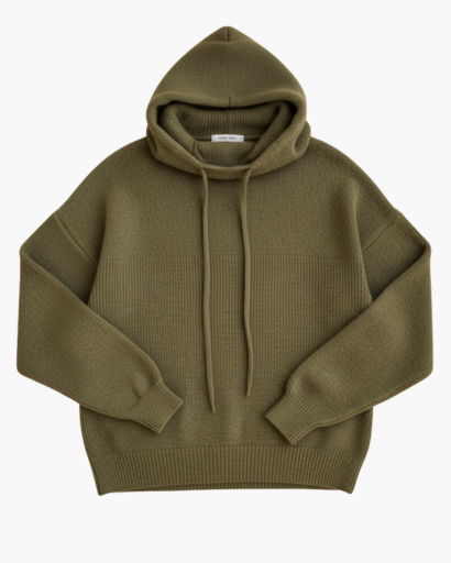 Pull à capuche pour femme en maille douce – Col montant confortable