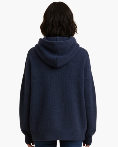 Pull à capuche pour femme en maille douce – Col montant confortable