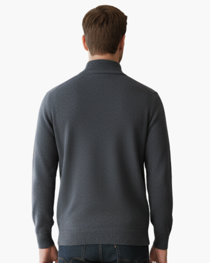 Pull en cachemire à col zippé – Style chic et décontracté