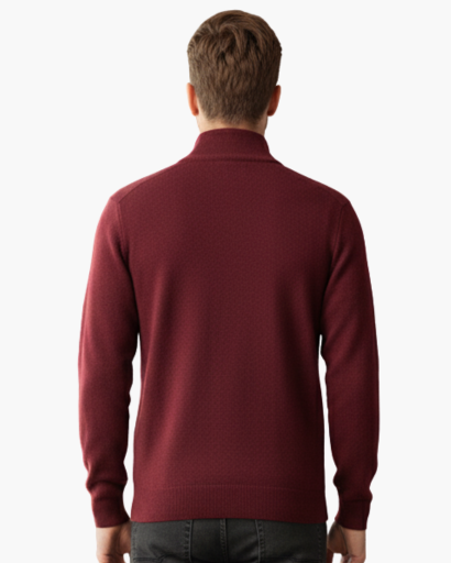 Pull en cachemire à col zippé – Style chic et décontracté