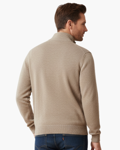 Pull en cachemire à col zippé – Style chic et décontracté