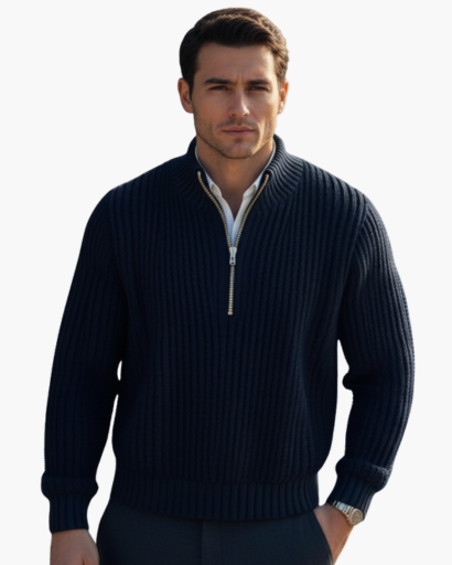 Pull à Col Zippé pour Homme | Élégance et Confort au Quotidien
