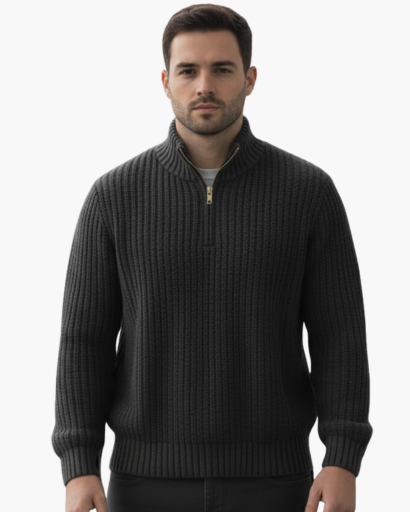 Pull à Col Zippé pour Homme | Élégance et Confort au Quotidien